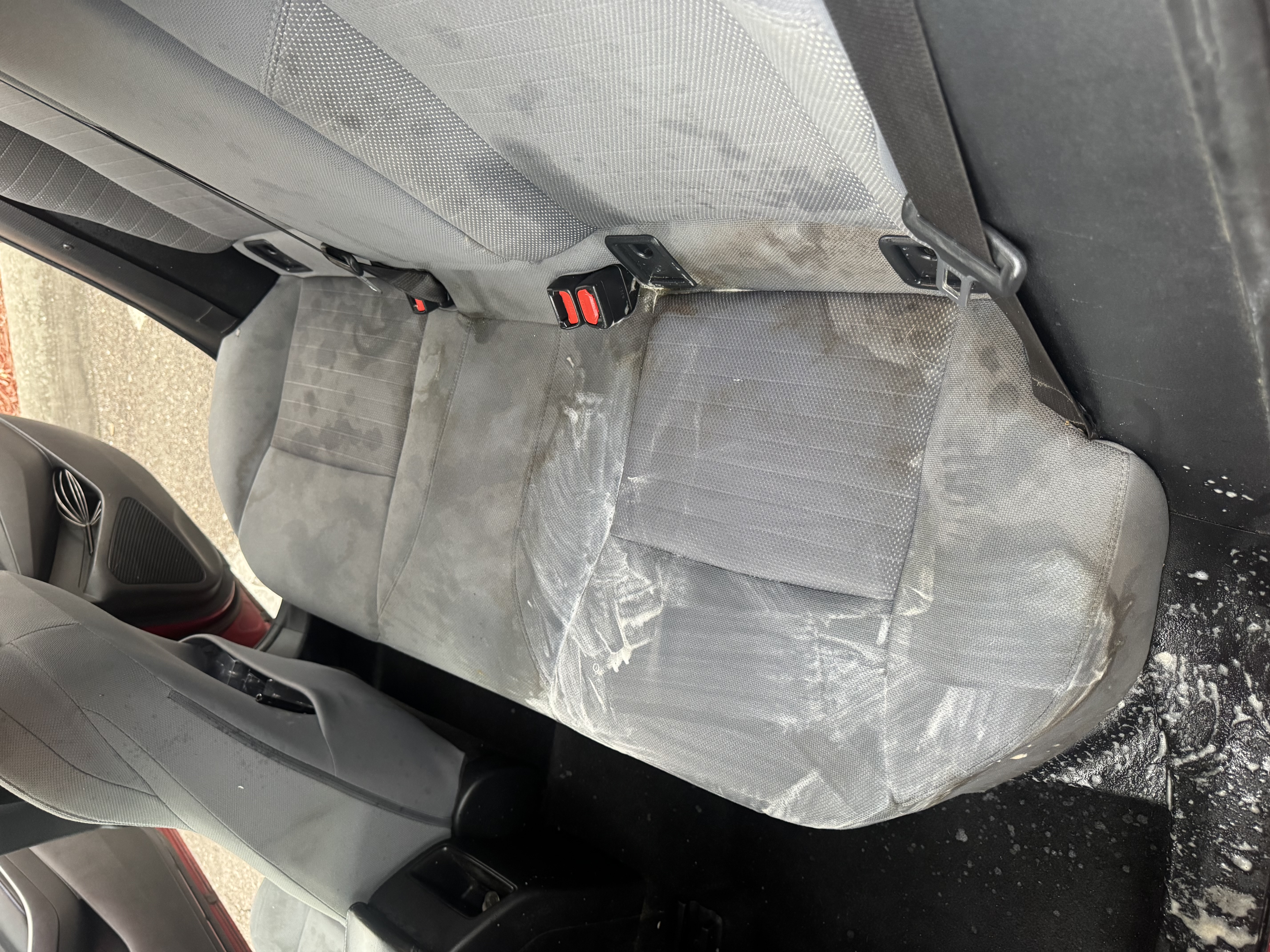 Vehicle interior before detailing