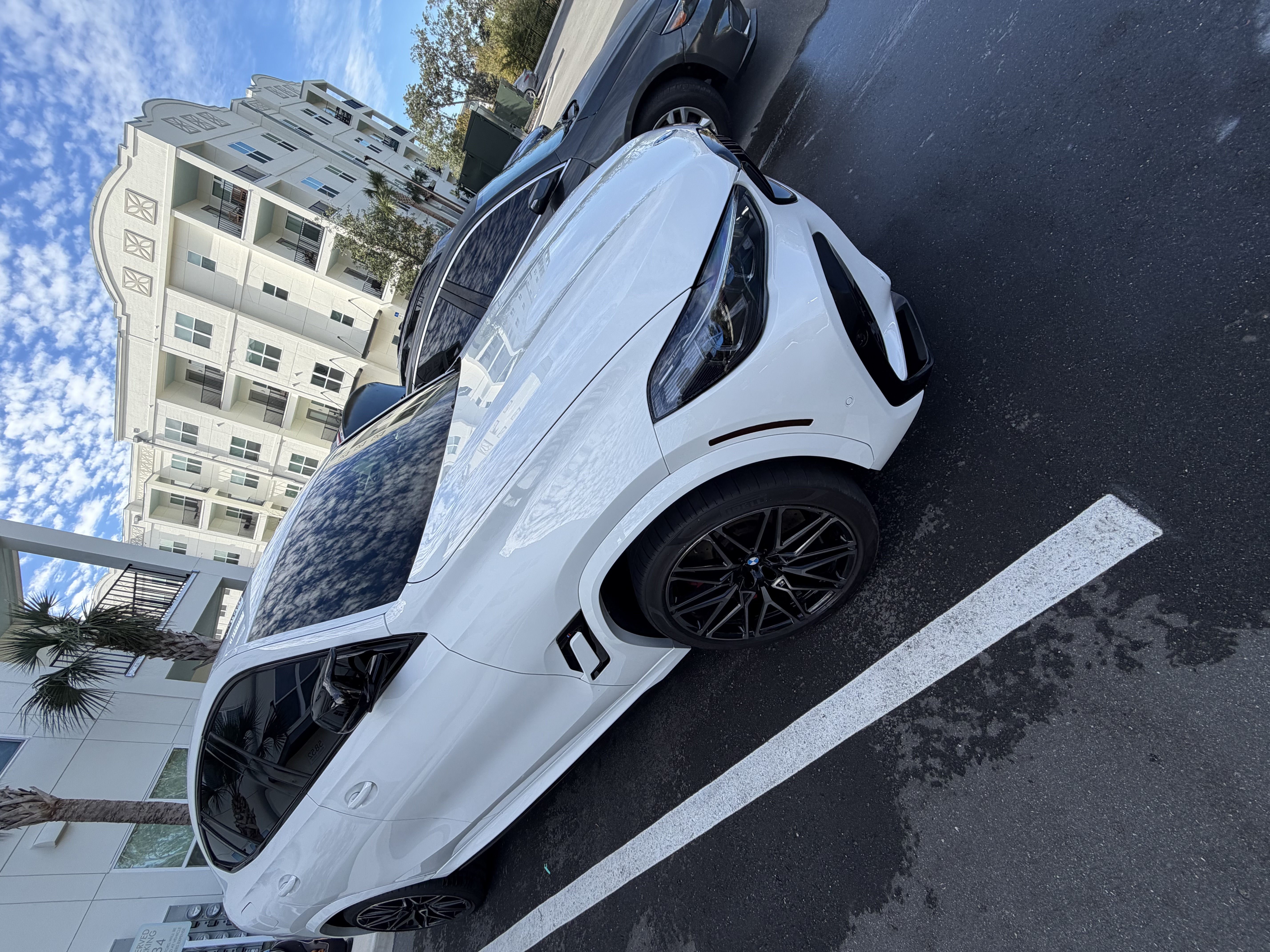 White BMW after a full exterior detailing